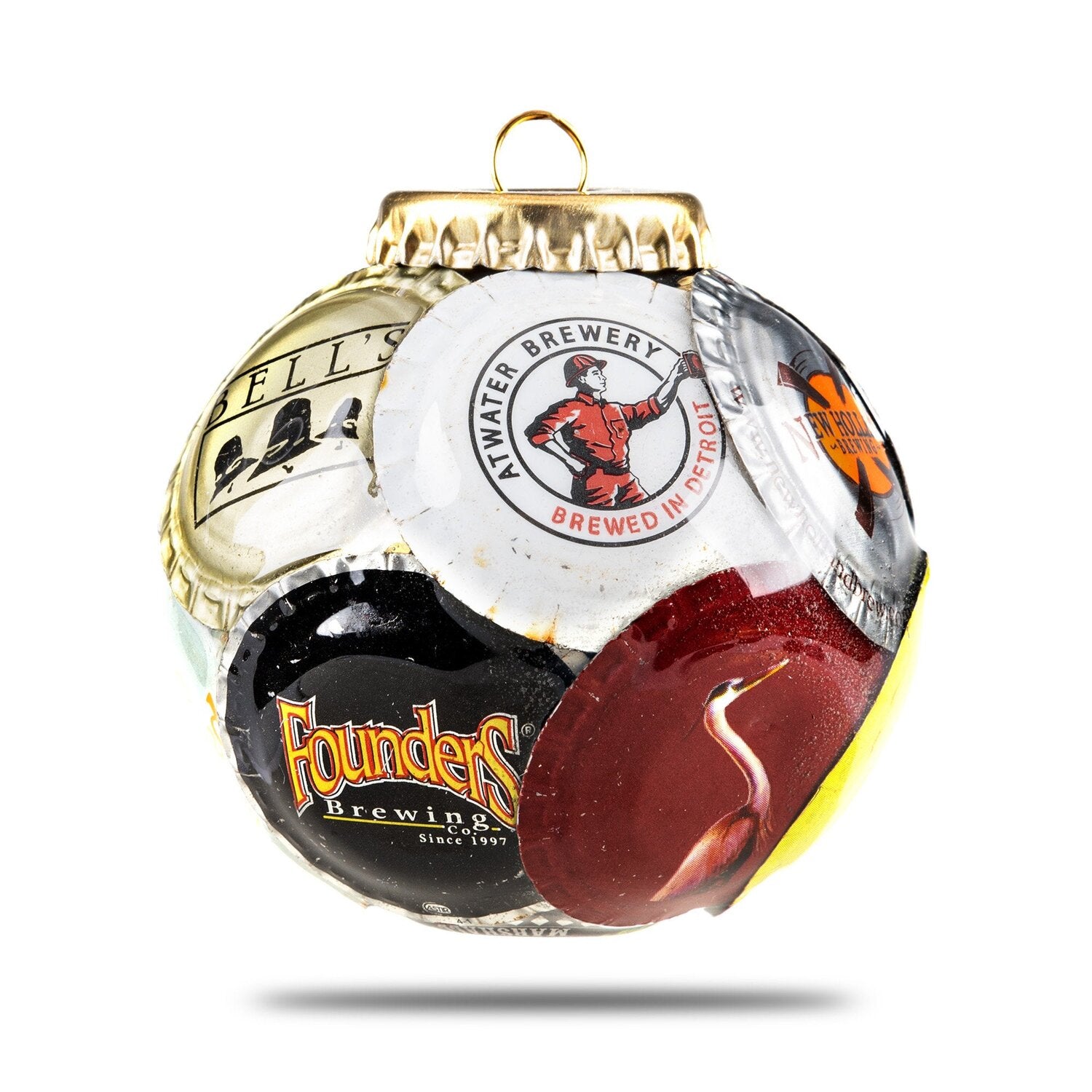 Michigan Breweries Bottle Cap Ornament