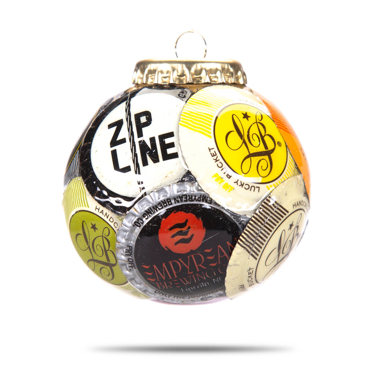 Nebraska State Breweries Bottle Cap Ornament