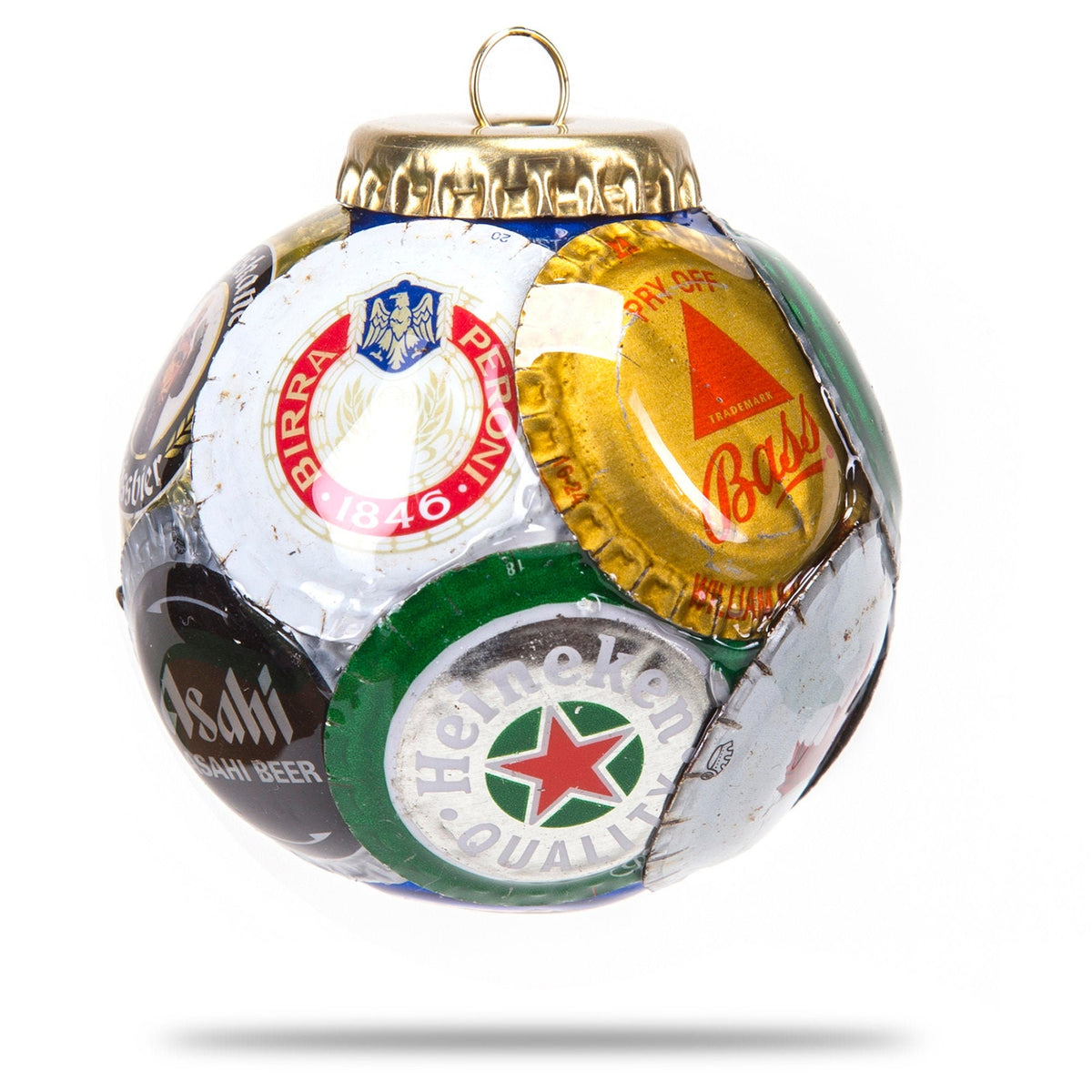 World Beer Mix Bottle Cap Ornament