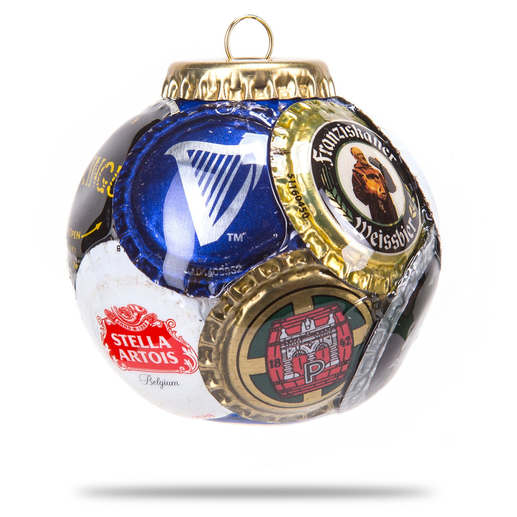 European Beer Mix Bottle Cap Ornament