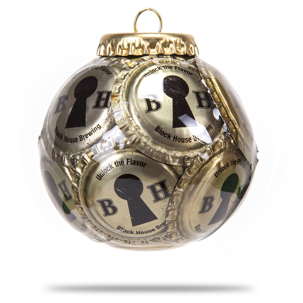 Block House Bottle Cap Ornament