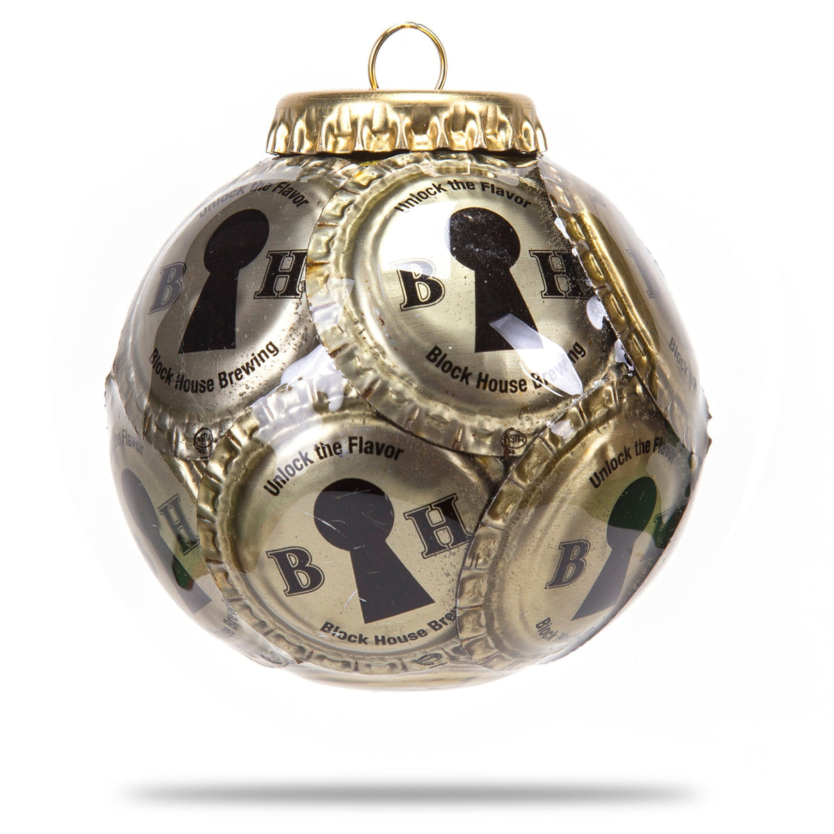 Block House Bottle Cap Ornament