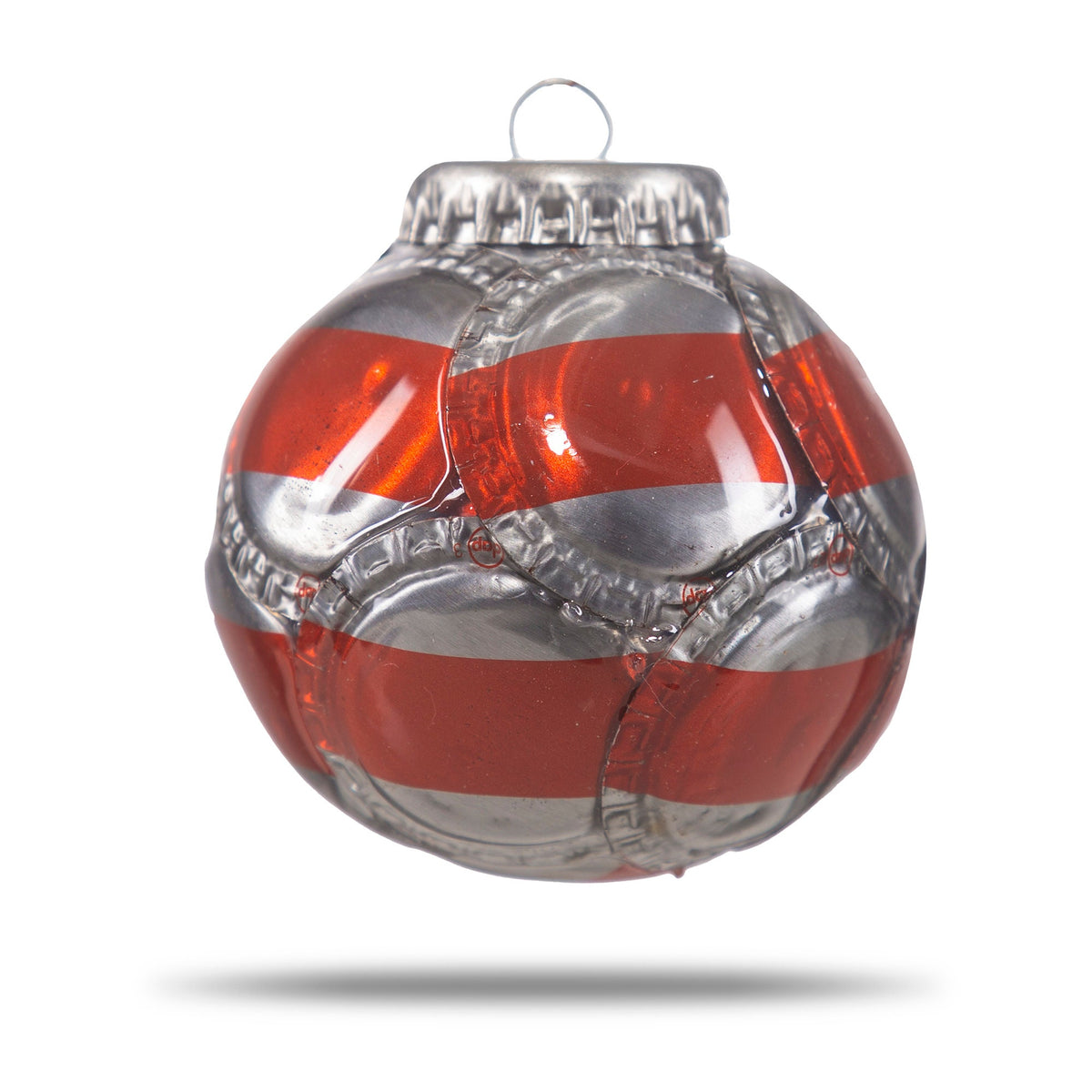 Red Stripe Bottle Cap Ornament - photo 2